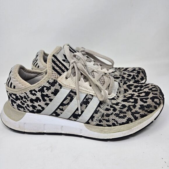 ADIDAS Womens Swift Run X W Cheetah Animal Print Running Shoes Sneakers 7.5 - Picture 1 of 8